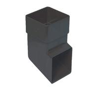 Anthracite Grey Square 65mm Downpipe Shoe, Freeflow Rain Water Systems