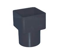 Anthracite Grey Square to Round Downpipe Adaptor Connector, Freeflow Systems