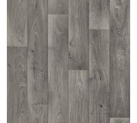 Anthracite Grey Wood Effect Anti-Slip Vinyl Flooring Sheet For Contract Commercial Use, 2.6mm Thick-4M(13'1") X 2M(6'6")-8M²