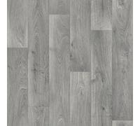 Anthracite Grey Wood Effect Anti-Slip Vinyl Flooring Sheet For Contract Commercial Use, 2.6mm Thick-6M(19'8") X 2M(6'6")-12M²