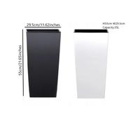 B2C Tall Planter Plant Pot Flower With Insert Indoor Outdoor Garden Patio Home Large Anthracite H55Cm W29.5Cm