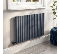 Anthracite Electric Horizontal Designer Radiator 1.2kW with Wifi Thermostat - H600xW1003mm - IPX4 Bathroom Safe