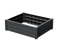 (Anthracite, L75.6cm x W61.8cm x H23cm) Raised Plant Bed Box Garden Vegetable Grow Bedding Plastic Decorative Modular