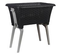(Anthracite) Large Laundry Basket Foldable Collapsible Legs Dirty Washing Clothes Storage Bin