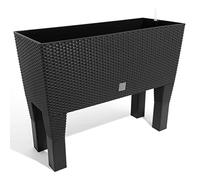 Anthracite premium quality 80 cm Rato Case High flower pot, rattan style