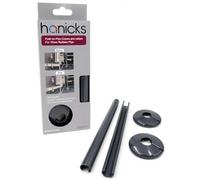 Anthracite Radiator Pipe Covers 15mm x 200mm Collars 2 Pack H3842 Hanicks