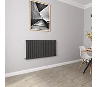 Anthracite Radiators Horizontal Rad Double Flat Panel Central Heating Radiators 600 * 1156mm