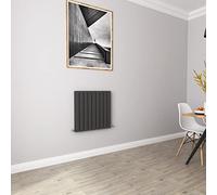 Anthracite Radiators Horizontal Small Rad Double Flat Panel Central Heating Radiators 600 * 612mm