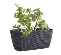 (Anthracite) Rectangle Planter Indoor Outdoor Patio Splofy Plant Pot Case 30cm 4 Litre