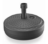 (Anthracite, Round) 10L / 12L Rattan Garden Plastic Parasol Base Stand