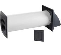 EUROPLAST 100mm Heat Recovery Unit - 4 inch Heat Recovery Extractor Fan - Ceramic Air Heat Exchanger - Anthracite Single Room Heat Recovery Ventilation System - Decentralised MVHR Single Room