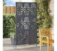 Anthracite Steel Garden Privacy Screen, Modern Outdoor Decorative Panel 100x50x180 cm, Durable Weather-Resistant Metal for Patio, Deck, Backyard, Easy Assembly, Contemporary Aesthetic