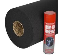 Anthracite Van Lining Carpet 4-Way Stretch 10 Metre Long with Glue