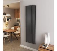Anthracite Vertical Radiator Double Column Flat Panel Central Heating Radiators 1800 * 544mm
