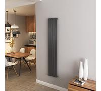 Anthracite Vertical Radiator Single Column Flat Panel Central Heating Radiators 1600 * 272mm