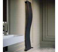 Anthracite Vertical Wave Designer Single Panel Radiator 1800 x 400mm - Opala
