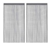 (anthracite) vidaXL 2x String Curtains Room Divider Background 100/140x250 cm Multi Colours