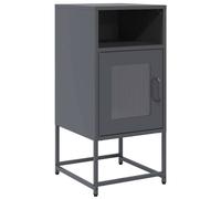 (anthracite) vidaXL Bedside Cabinet Black 36x39x78 cm Cold-rolled Steel bedside table