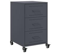 (anthracite) vidaXL Bedside Cabinet Nightstand Side Table Bed Cabinet Bed Table White Steel