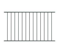 (anthracite) vidaXL Fence Panel Powder-coated Steel Patio Barrier Multi Sizes Multi Colours
