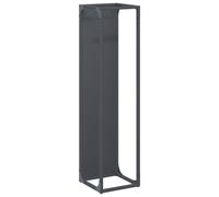 vidaXL Firewood Rack Anthracite 25x25x100 cm Cold-rolled steel, fireplace log holder, log holder, log stand, indoor log storage, fire wood rack