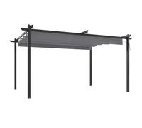 vidaXL Garden Gazebo Retractable Roof Tent – 3x3/4x3 m – Anthracite