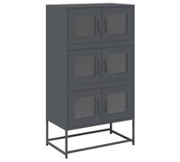 (anthracite) vidaXL Highboard Olive Green 68x39x123 cm Steel sideboard side cabinet