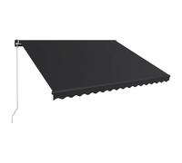 (anthracite) vidaXL Manual Retractable Awning Outdoor Patio Awning Sunshade Garden Canopy