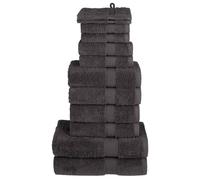 (anthracite) vidaXL Premium Towel Set 12 Piece Shower Towel Bath Towel 600 gsm 100% Cotton