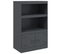 (anthracite) vidaXL Sideboard Home Storage Cupboard Side Cabinet Highboard White Steel