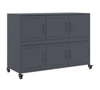 (anthracite) vidaXL Sideboard Storage Cupboard Side Cabinet Highboard Olive Green Steel
