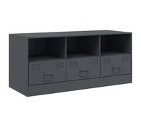 (anthracite) vidaXL TV Cabinet TV Stand TV Unit Entertainment Centre Olive Green Steel