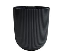 (Anthracite) Wall Mounted Flower Pot Planter Plastic Hanging Basket Grooved Texture