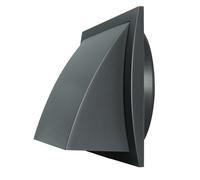 Anthracite Wall Outlet Duct Cowl 150mm x 150mm / 100mm Duct Hose Flap Damper