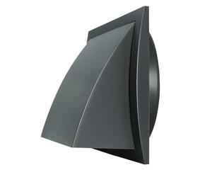 Anthracite Wall Outlet Duct Cowl 150mm x 150mm / 100mm Duct Hose Flap Damper