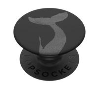 Anthracite Whale Fin Orcas Rescue Orca Sea Animal Whale PopSockets Adhesive PopGrip