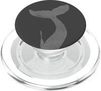 Anthracite Whale Fin Orcas Rescue Orca Sea Animal Whale PopSockets PopGrip for MagSafe