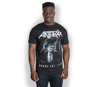 Anthrax Amongst The Living Album T-Shirt in Black | Size: Small Anthrax Black S