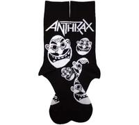 Anthrax Faces Pattern B&W Ankle Socks One Size