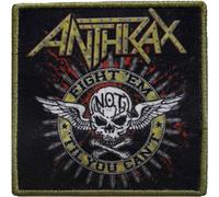 Anthrax Fight ´Em Iron On Patch (One Size) (Yellow/Black)