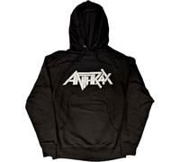 Anthrax Hoodie Band Logo Official Unisex Black Pullover L