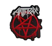 Anthrax Logo Pentagram Iron On Patch (One Size) (Red/Black/White)