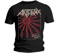 Anthrax Men's Live In Japan Short Sleeve T-Shirt, Black, X-Large