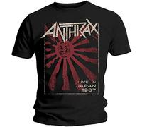 Anthrax Men's Live In Japan Short Sleeve T-Shirt, Black, X-Large