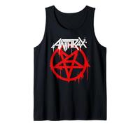 Anthrax Red Pentagram Logo Tank Top