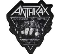 Anthrax Soldier of Metal FTD Iron On Patch, Black/White, One Size