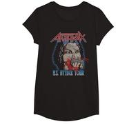 Anthrax U.S Attack Tour T-Shirt, Girls, Black, Medium