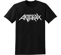 Anthrax White Logo Men T Shirt Graphic Unisex Casual Men T Shirt Black