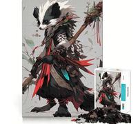 Anthropomorphic Badger Shaman Illustration Adult Jigsaw1000 Pieces Sharp Mind High Def Print Family Activity Birthday Art Gift (50x75cm)