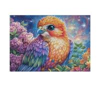 Anthropomorphic Bird in Cosmic Flower Garden 300 Pcs Jigsaw Puzzle Bundle Family Puzzle Lovers Fun Family Game Mindful Activity Spring Durable Cardboard 300 PCS
